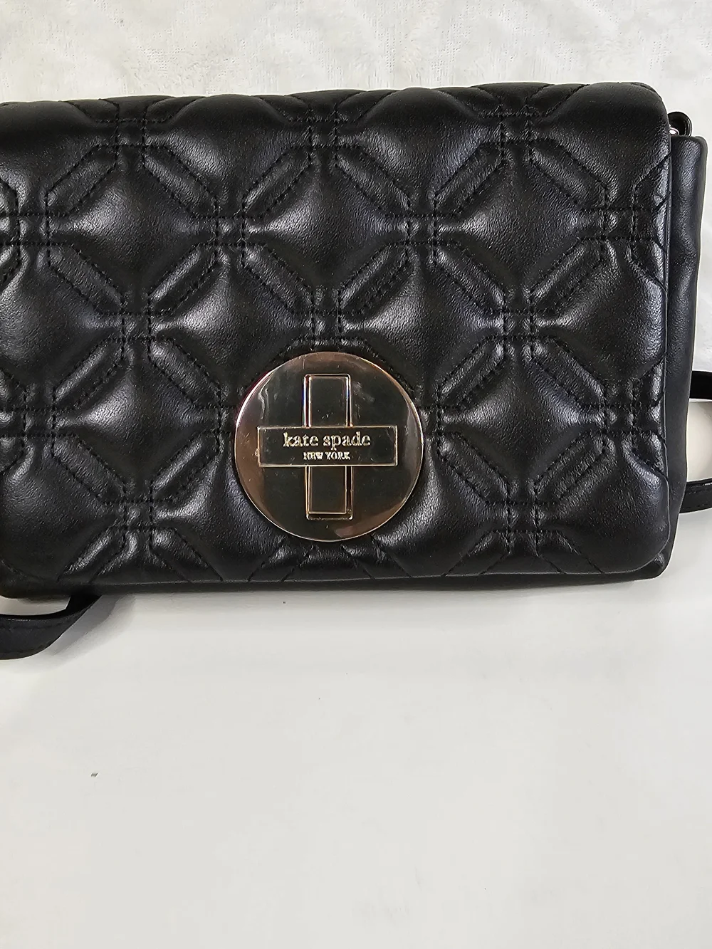 Kate Spade Black Quilted Leather Crossbody Bag
